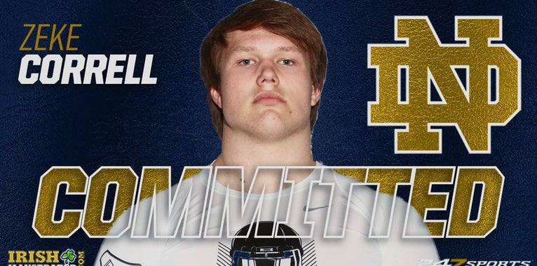 BREAKING: Four-star OL Zeke Correll commits to Notre Dame BREAKING: Four-star OL Zeke Correll commits to Notre Dame