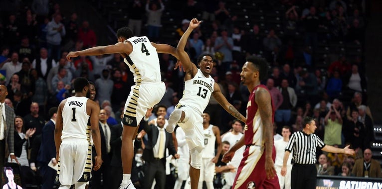 Wake Forest players react to win over Florida State Wake Forest players react to win over Florida State