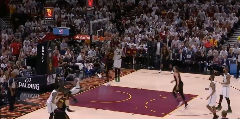 Marcus Smart absolutely rejects LeBron James at the rim Marcus Smart absolutely rejects LeBron James at the rim