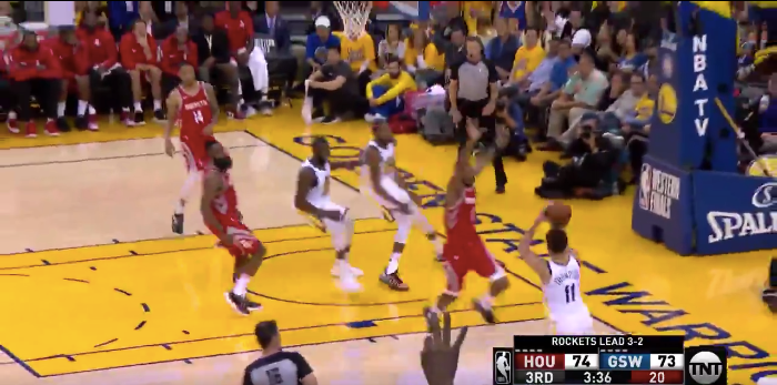 WATCH: Klay Thompson gives Warriors lead with dagger three WATCH: Klay Thompson gives Warriors lead with dagger three